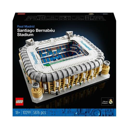 LEGO 10299 Stadio del Real Madrid – Santiago Bernabéu, Set da Collezione per Adulti, Campo da Calcio, Decorazione per la Casa
