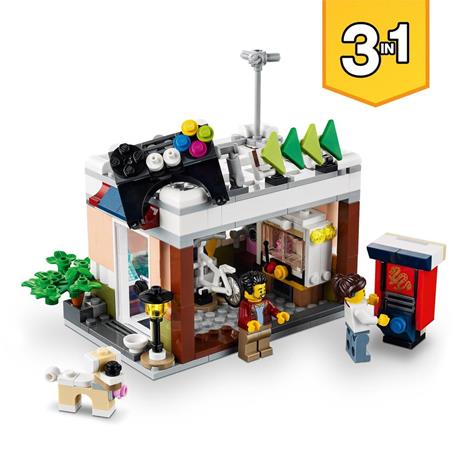 LEGO Creator 3 in 1 31131 Ristorante Noodle Cittadino, Creativo, Casa Giocattolo Apribile, Negozio Bici, Sala Giochi - 5