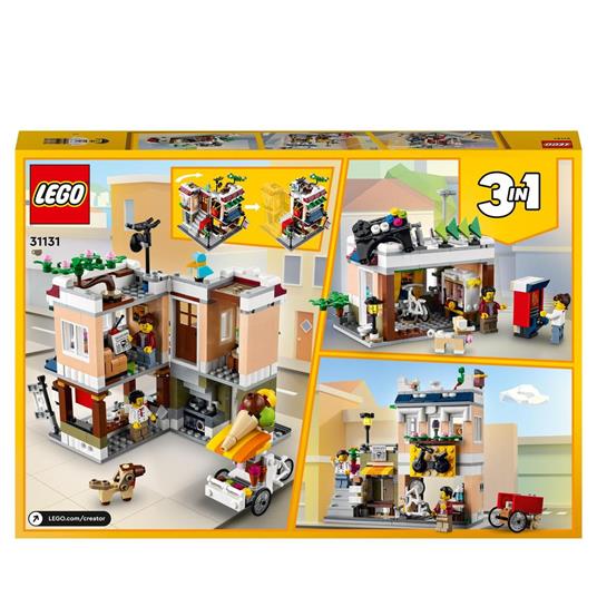 LEGO Creator 3 in 1 31131 Ristorante Noodle Cittadino, Creativo, Casa Giocattolo Apribile, Negozio Bici, Sala Giochi - 8