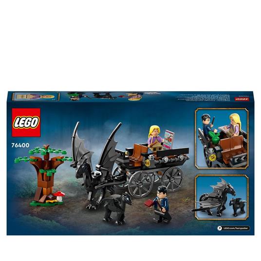 LEGO Harry Potter 76400 Thestral e Carrozza di Hogwarts, con Cavallo Giocattolo e 2 Minifigure, Giochi per Bambini dai 7 Anni - 8