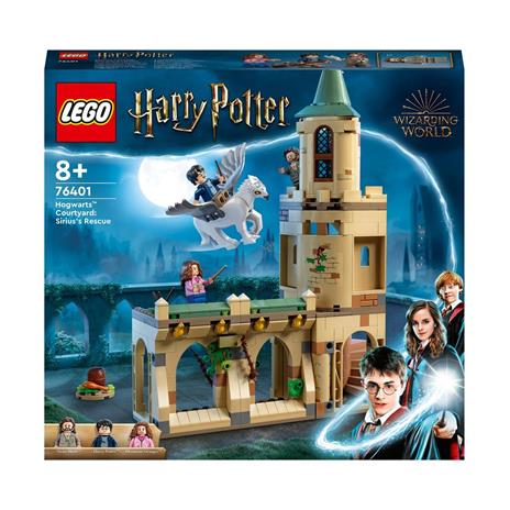 LEGO Harry Potter 76401 Cortile di Hogwarts: il Salvataggio di Sirius, Castello Giocattolo con Ippogrifo Fierobecco