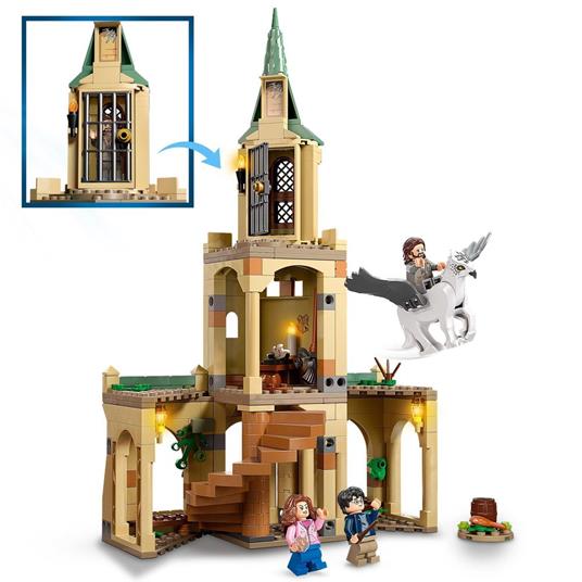 LEGO Harry Potter 76401 Cortile di Hogwarts: il Salvataggio di Sirius, Castello Giocattolo con Ippogrifo Fierobecco - 4