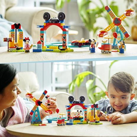 LEGO Disney Topolino e Amici 10778 Il Luna Park di Topolino, Minnie e Pippo, con Ruota Panoramica, Giochi per Bambini - 2