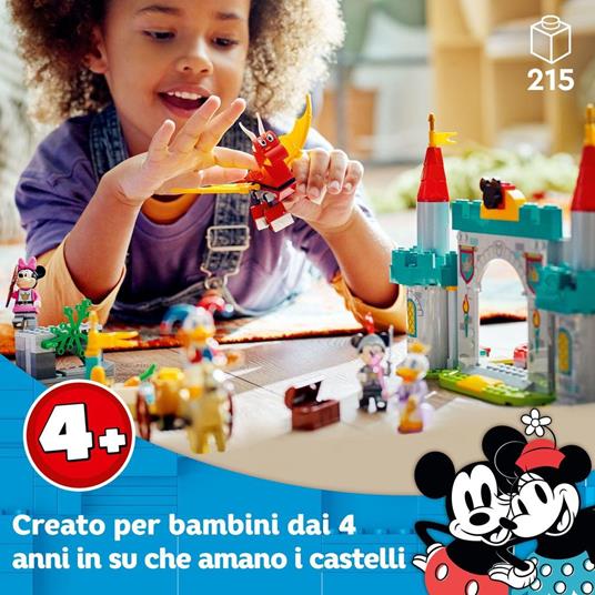 LEGO Disney Topolino e Amici 10780 Topolino e i suoi Amici Paladini del Castello, Cavallo Giocattolo, Giochi per Bambini - 2