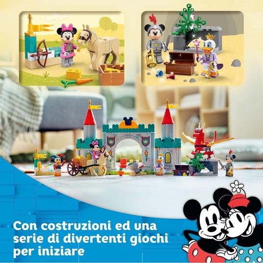 LEGO Disney Topolino e Amici 10780 Topolino e i suoi Amici Paladini del Castello, Cavallo Giocattolo, Giochi per Bambini - 5