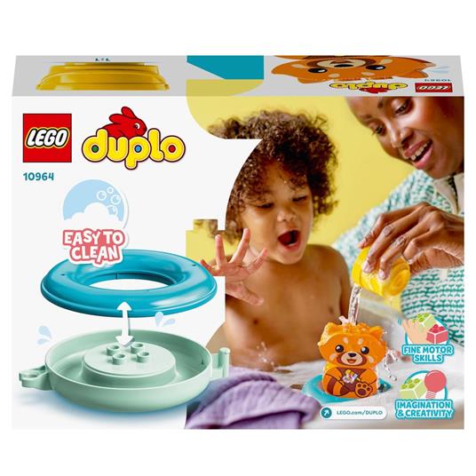 LEGO DUPLO 10964 Ora del Bagnetto: Panda Rosso Galleggiante, Giochi per Vasca  da Bagno, per Bambini da 1 Anno e 1/2 - LEGO - Duplo My First - Set  mattoncini - Giocattoli