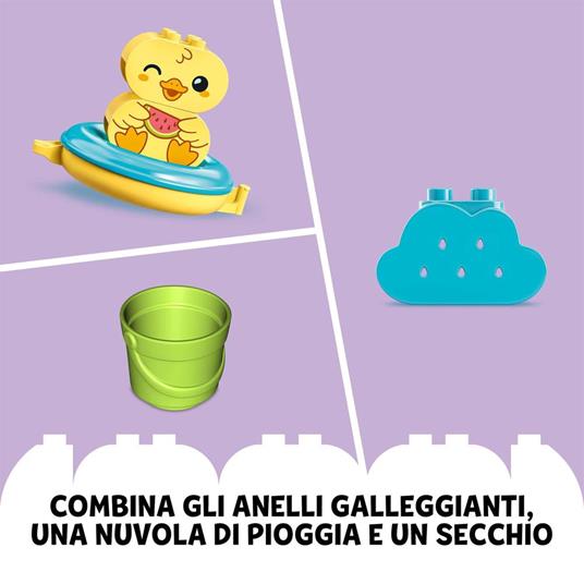 LEGO DUPLO 10965 Ora del Bagnetto: Il Treno degli Animali Galleggiante, Giochi per Vasca da Bagno per Bambini di 1,5+ Anni - 3