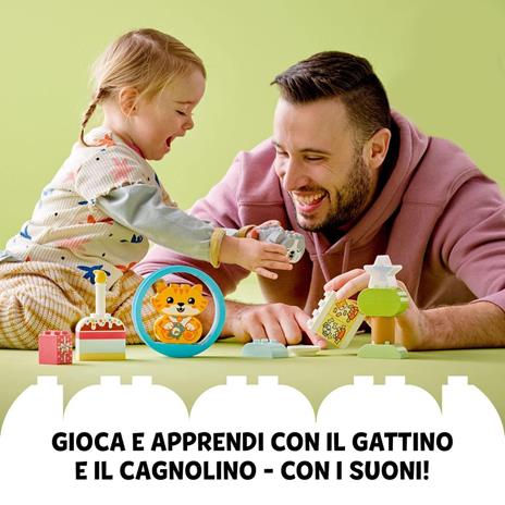 LEGO DUPLO 10977 Il Mio Primo Cagnolino e Gattino con Suoni, Set con Gatto e Cane Giocattolo, Giochi per Bambini dai 18 mesi - 2
