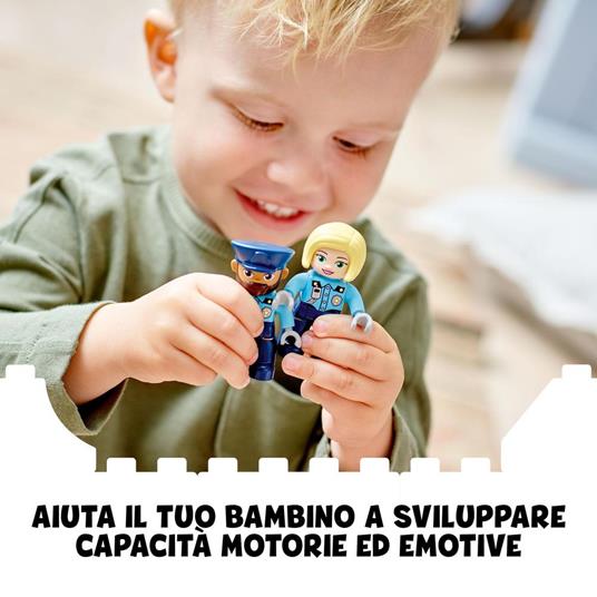 LEGO DUPLO 10959 Stazione Di Polizia ed Elicottero, Set per Bambini di 2+ Anni, Macchina Giocattolo con Luci e Sirene - 4