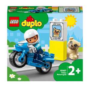 Giocattolo LEGO DUPLO 10967 Motocicletta Della Polizia, Moto Giocattolo per Bambini di 2+ Anni, Giochi Creativi ed Educativi LEGO