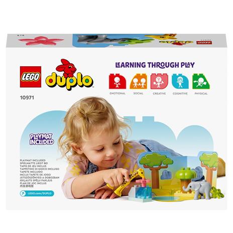 LEGO DUPLO 10971 Animali dellAfrica, Giochi Educativi per Bambini dai 2 Anni con Elefante Giocattolo e Tappetino da Gioco - 9