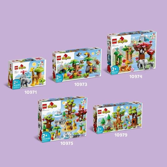 LEGO DUPLO 10971 Animali dellAfrica, Giochi Educativi per Bambini dai 2 Anni con Elefante Giocattolo e Tappetino da Gioco - 7