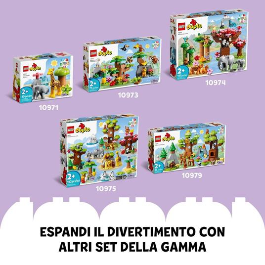 LEGO DUPLO 10972 Animali dellOceano, Giochi Educativi per Bambini dai 2 Anni con Tartaruga Giocattolo, Tappetino da Gioco - 8