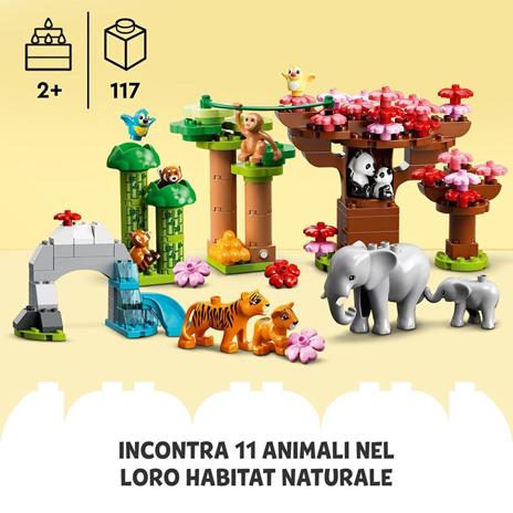 LEGO DUPLO 10974 Animali dellAsia, Tappetino da Gioco con Elefante Giocattolo e Mattoncino con Suoni, Giochi per Bambini - 3
