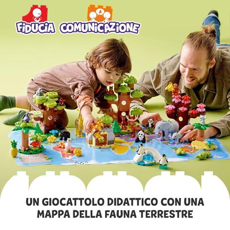 LEGO DUPLO 10975 Animali del Mondo, Tappetino da Gioco con Leone Giocattolo e Mattoncino con Suoni, Giochi per Bambini - 2