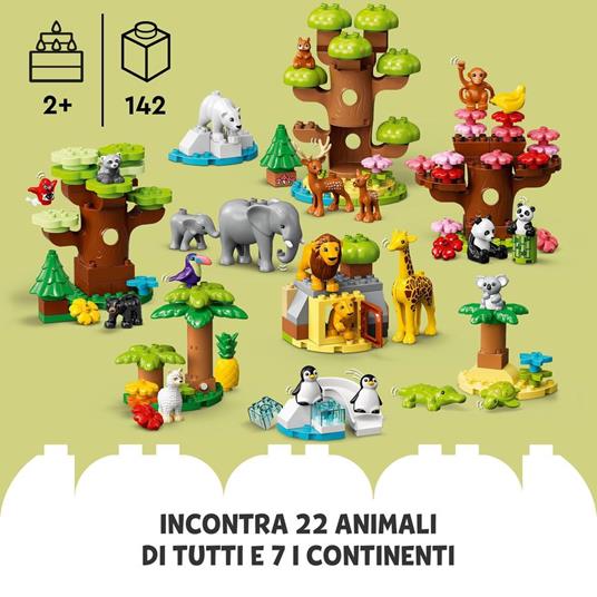 LEGO DUPLO 10975 Animali del Mondo, Tappetino da Gioco con Leone Giocattolo e Mattoncino con Suoni, Giochi per Bambini - 3