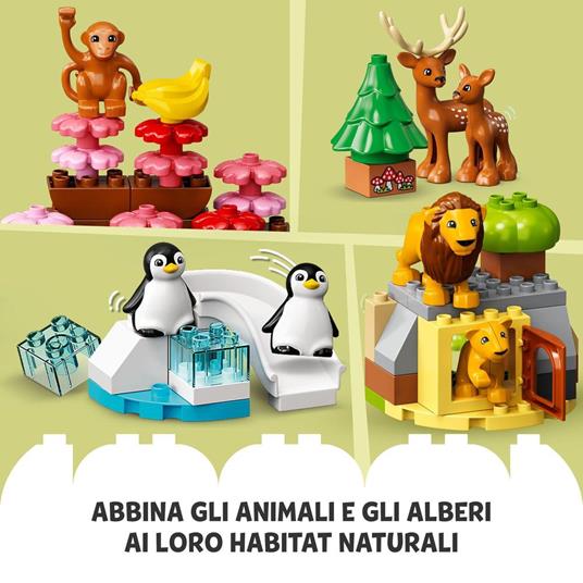LEGO DUPLO 10975 Animali del Mondo, Tappetino da Gioco con Leone Giocattolo e Mattoncino con Suoni, Giochi per Bambini - 4