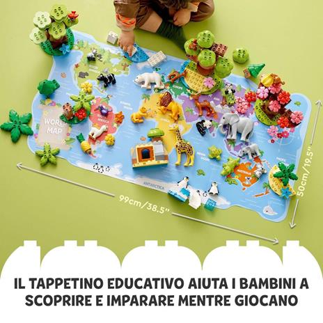 LEGO DUPLO 10975 Animali del Mondo, Tappetino da Gioco con Leone Giocattolo e Mattoncino con Suoni, Giochi per Bambini - 6