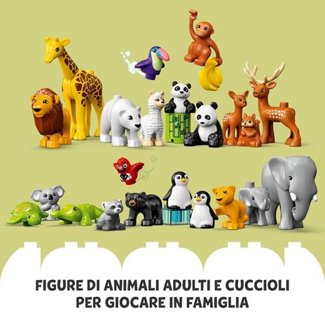 LEGO DUPLO 10975 Animali del Mondo, Tappetino da Gioco con Leone Giocattolo e Mattoncino con Suoni, Giochi per Bambini - 7
