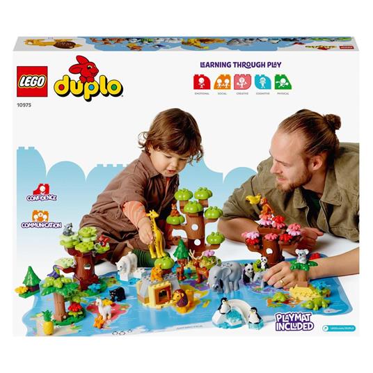 LEGO DUPLO 10975 Animali del Mondo, Tappetino da Gioco con Leone Giocattolo e Mattoncino con Suoni, Giochi per Bambini - 9