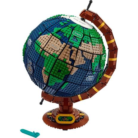 LEGO Ideas 21332 Il Mappamondo, Set da Modellismo da Costruire per Adulti, Mappa del Mondo, Tessere che si Illuminano al Buio - 7