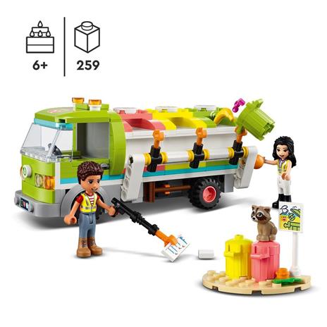 LEGO Friends 41712 Camion Riciclaggio Rifiuti, Mini Bambolina Emma, Nettezza Urbana Giocattolo, Giochi per Bambini dai 6 Anni - 3