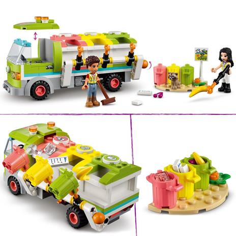 LEGO Friends 41712 Camion Riciclaggio Rifiuti, Mini Bambolina Emma, Nettezza Urbana Giocattolo, Giochi per Bambini dai 6 Anni - 5
