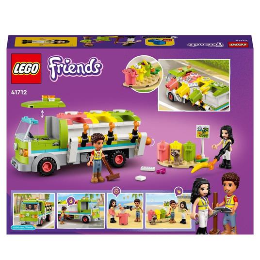 LEGO Friends 41712 Camion Riciclaggio Rifiuti, Mini Bambolina Emma, Nettezza Urbana Giocattolo, Giochi per Bambini dai 6 Anni - 9