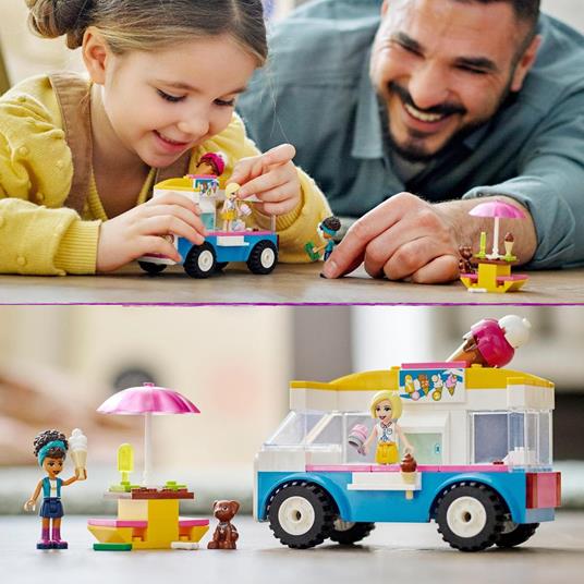 LEGO Friends 41715 Il Furgone dei Gelati, Set con Gelato e Cane Giocattolo, con Mini Bamboline, Giochi per Bambini dai 4 Anni - 2