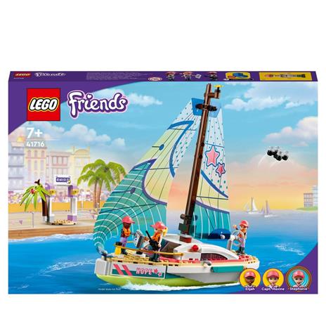 LEGO Friends 41716 LAvventura in Barca a Vela di Stephanie, Set con Imbarcazione Giocattolo, Giochi per Bambini di 7+