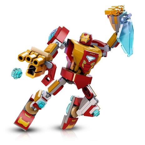 LEGO Marvel 76203 Armatura Mech Iron Man, Mattoncini Creativi con Action Figure Avengers, Giocattoli per Bambini dai 7 Anni - 3