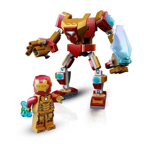 LEGO Marvel 76203 Armatura Mech Iron Man, Mattoncini Creativi con Action Figure Avengers, Giocattoli per Bambini dai 7 Anni - 4