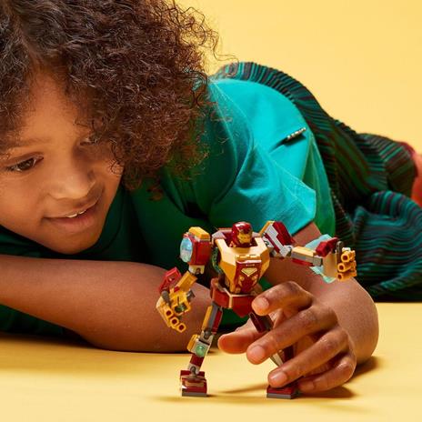 LEGO Marvel 76203 Armatura Mech Iron Man, Mattoncini Creativi con Action Figure Avengers, Giocattoli per Bambini dai 7 Anni - 6