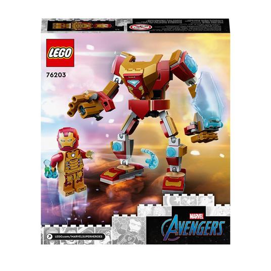 LEGO Marvel 76203 Armatura Mech Iron Man, Mattoncini Creativi con Action Figure Avengers, Giocattoli per Bambini dai 7 Anni - 8