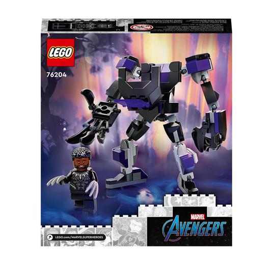 LEGO Marvel 76204 Armatura Mech Black Panther, Mattoncini Creativi con Action Figure Avengers, Giochi per Bambini dai 7 Anni - 8