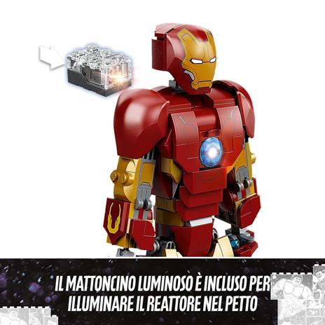 LEGO Marvel 76206 Personaggio di Iron Man, Giocattoli Super Heroes, dal Film Avengers: Age Of Ultron della Saga dell'Infinito - 4