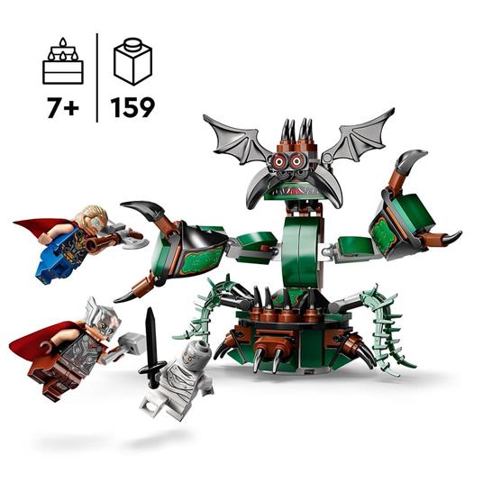 LEGO Marvel 76207 Attacco a Nuova Asgard, Giochi per Bambini dai 7 Anni, Set con Thor e il Martello Stormbreaker da Costruire - 5