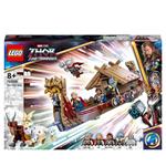 LEGO Marvel Drakkar di Thor, Set con Nave Giocattolo da Costruire Vichinga, Supereroi e Martello Stormbreaker, 76208