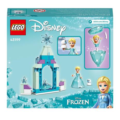 LEGO Disney 43199 Il Cortile del Castello di Elsa, Giocattolo con Principessa Frozen 2, Collezione Abito Diamante - 9