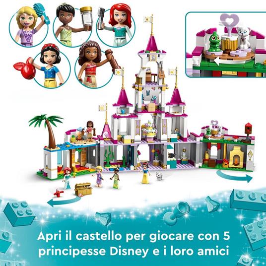 LEGO Disney Princess 43205 Il Grande Castello delle Avventure, Set con Mini Bamboline di Ariel, Moana, Rapunzel e Biancaneve - 3