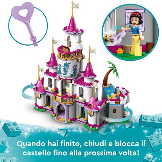 LEGO Disney Princess 43205 Il Grande Castello delle Avventure, Set con Mini Bamboline di Ariel, Moana, Rapunzel e Biancaneve - 6