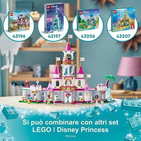 LEGO Disney Princess 43205 Il Grande Castello delle Avventure, Set con Mini Bamboline di Ariel, Moana, Rapunzel e Biancaneve - 7
