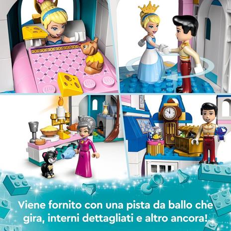 LEGO Principessa Disney 43206 Il Castello di Cenerentola e del Principe Azzurro, Idea Regalo, Giocattolo per Bambini 5+ Anni - 4