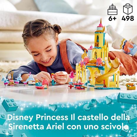 LEGO Disney 43207 Il Palazzo Sottomarino di Ariel Castello con Mini Bamboline della Sirenetta Giochi per Bambini di 6+ Anni - 2