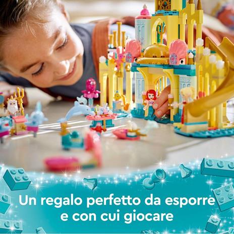 LEGO Disney 43207 Il Palazzo Sottomarino di Ariel Castello con Mini Bamboline della Sirenetta Giochi per Bambini di 6+ Anni - 7