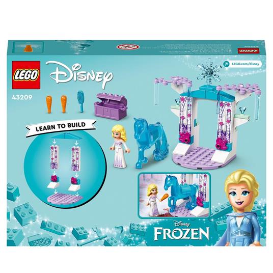 LEGO Disney 43209 Elsa e La Stalla Di Ghiaccio Di Nokk, Idea Regalo,  Bambini di 4+ Anni, Mini Bambolina e Cavallo Giocattolo