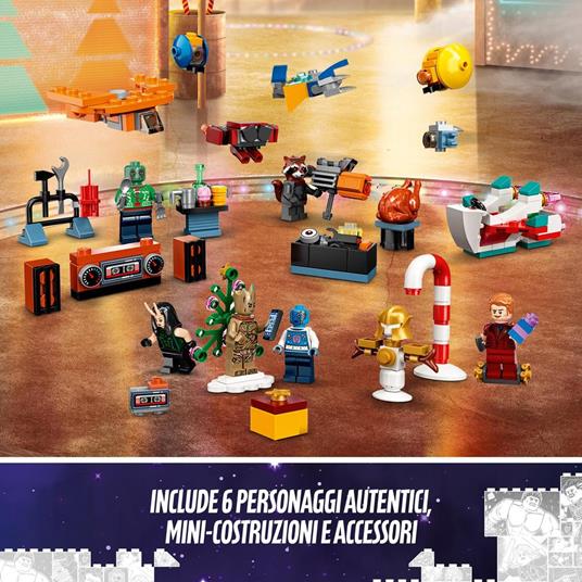 LEGO Marvel 76231 Calendario dell’Avvento Guardiani della Galassia 2022, Groot e Minifigure di Supereroi, Giochi per Bambini - 4