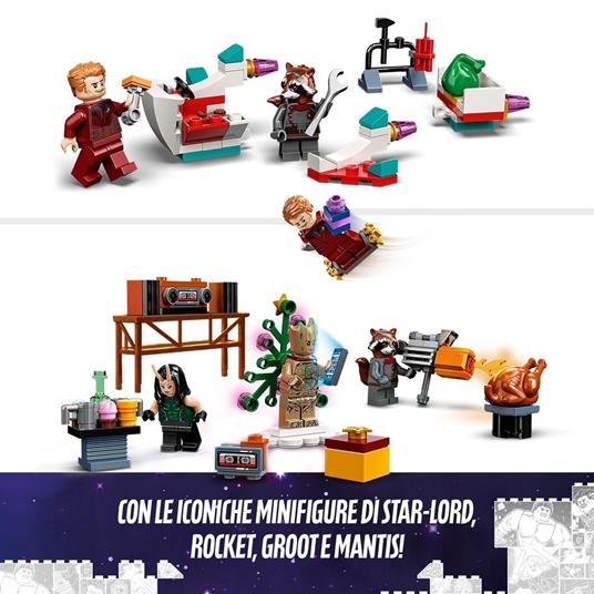 LEGO Marvel 76231 Calendario dell’Avvento Guardiani della Galassia 2022, Groot e Minifigure di Supereroi, Giochi per Bambini - 5