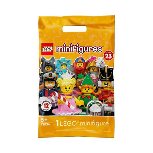 LEGO Minifigures 71034 Serie 23, Bustine in Edizione Limitata 2022, Collezione 1 di 12 Personaggi a Caso, Accessori Originali