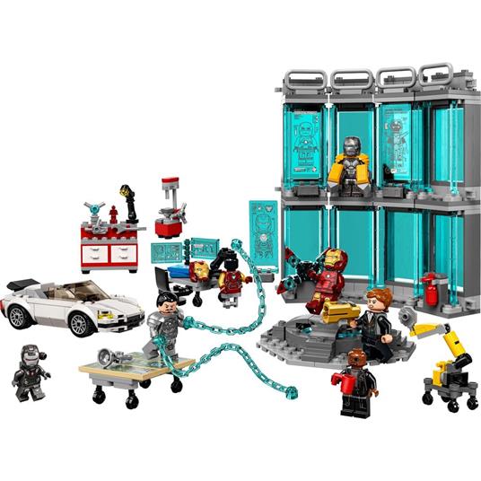 LEGO Marvel 76216 Armeria di Iron Man, Set Costruzioni con Casco, Tuta e Supereroi Giocattoli, Giochi per Bambini dai 7 Anni - 7